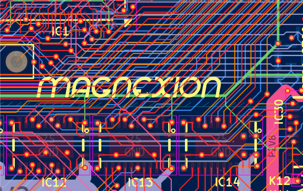 Layout of densely routed PCB